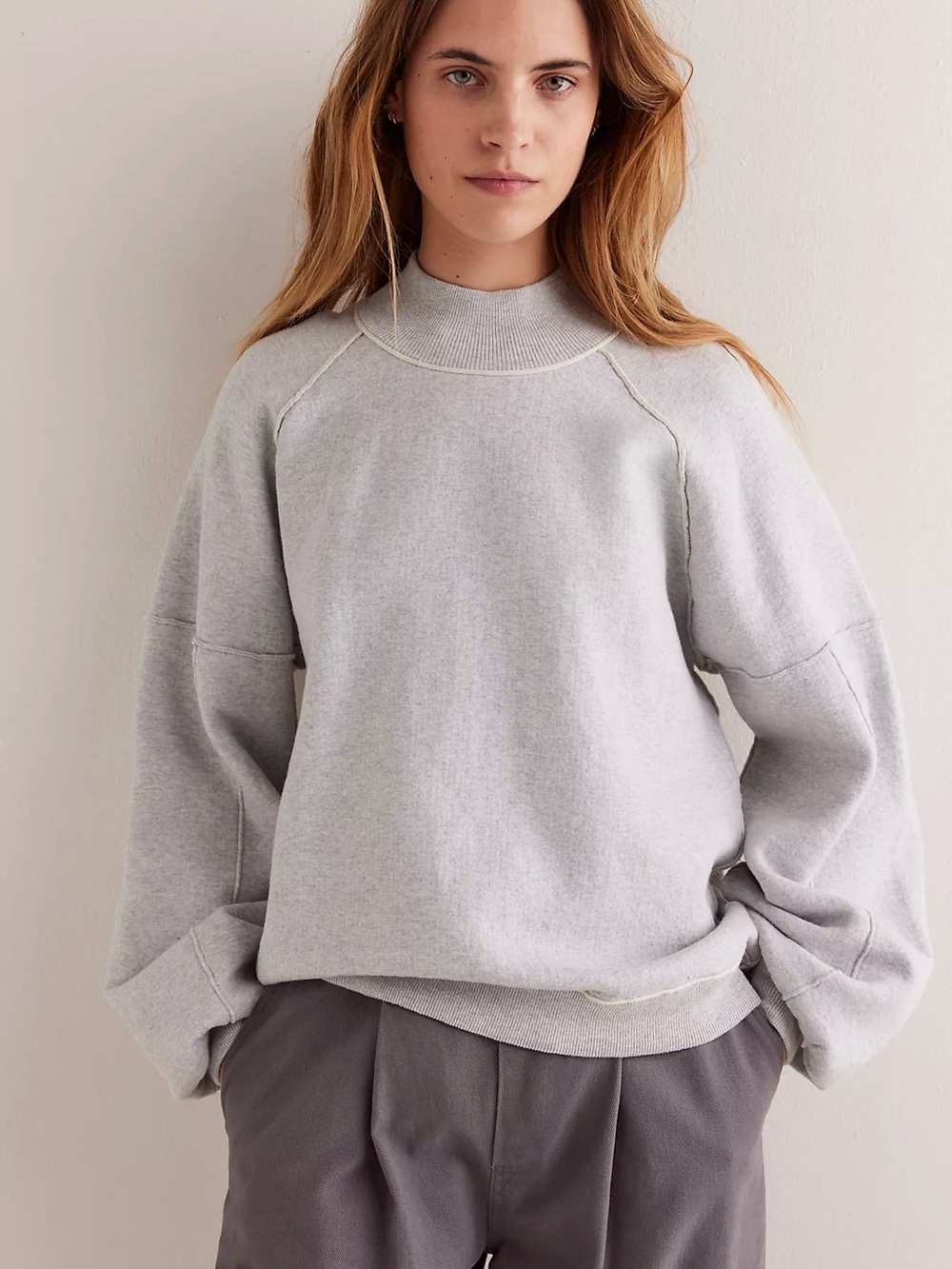 NWOT Free People We The Free Essential Turtleneck‎ Gray Grey SZ M SOLD OUT